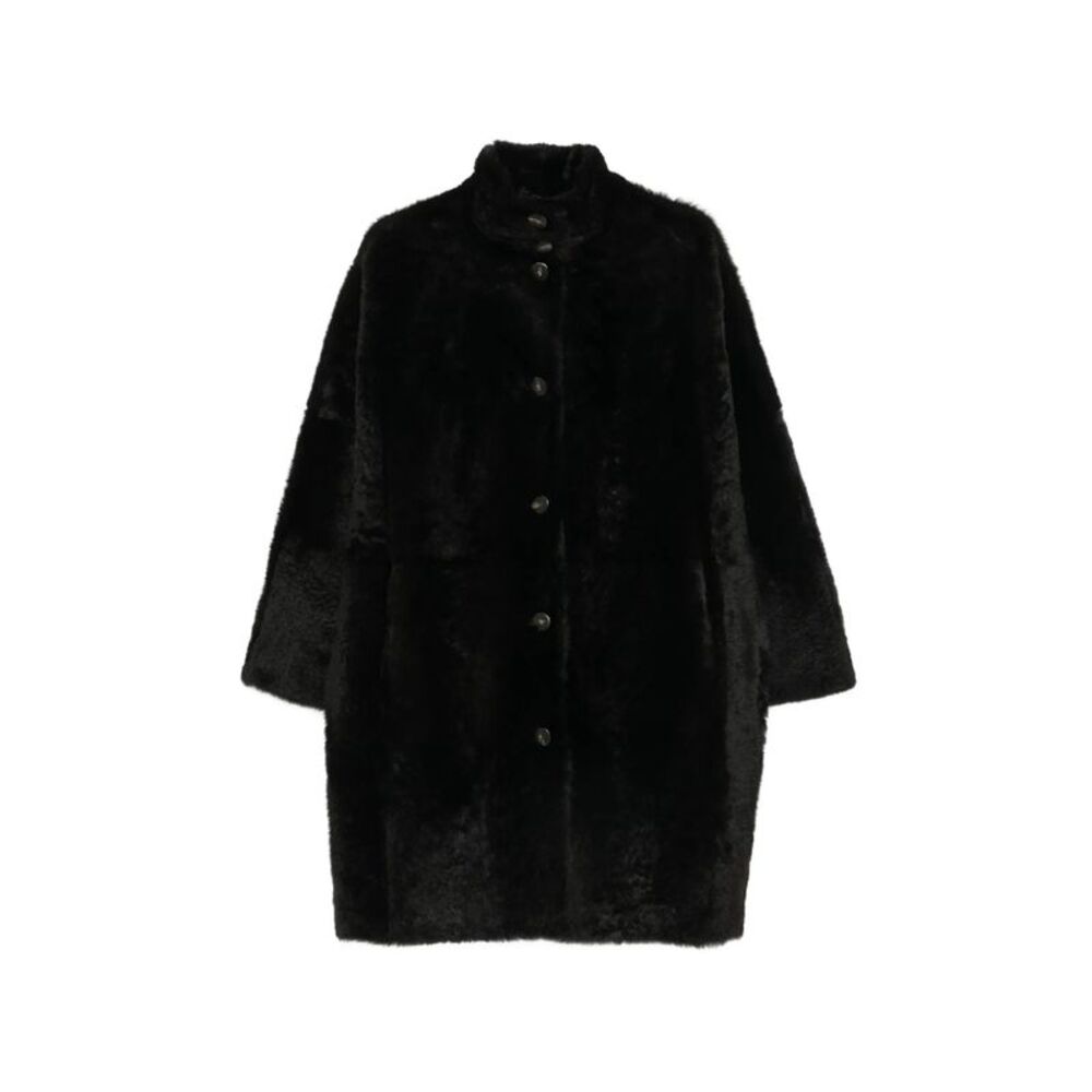 Yves Salomon Black Jackets - Faux Fur & Shearling Jackets Women